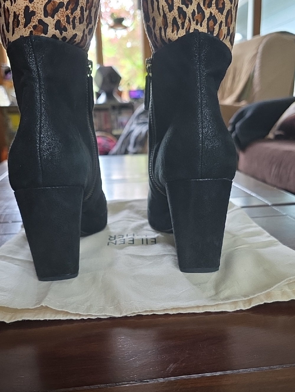 Eileen Fisher suede platform booties. - Picture 2 of 10